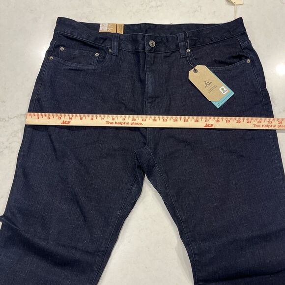 Prana Jeans Mens 38x32 Blue Dark Rinse Hillgard Tapered Leg Slim Fit Organic - Picture 7 of 13
